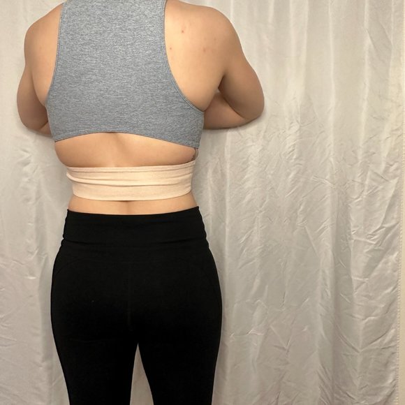 Outdoor Voices Tri-Tone Slashback Crop Top/Longline Sports Bra - XS - Picture 4 of 8